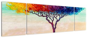 Obraz malowanego drzewa (170x50 cm)
