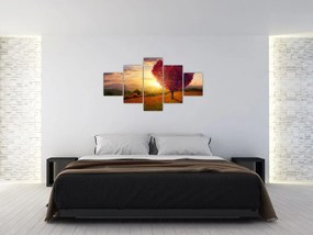 Obraz drzewa w kształcie serca (125x70 cm)