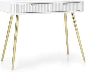 ZURI Toaletka T-103 biała | złote nogi