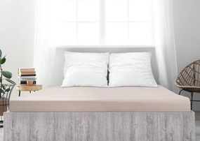 PrzytulneMieszkanie.pl Prześcieradło jersey z mako bawełny LUXORA beżowe 180 x 200 cm