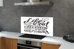 Szklany Panel Brązowy Napis Motywacyjny