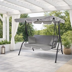Huśtawka ogrodowa 3-osobowa Puerto MAS-4003A, jasnoszara
