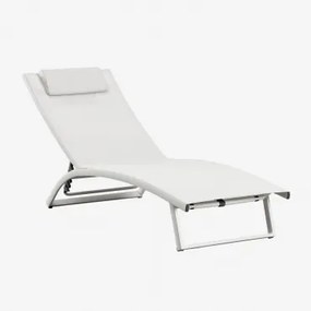 Leżak Aluminiowy Z Poduszką Dulem Gardenia Biel - Sklum