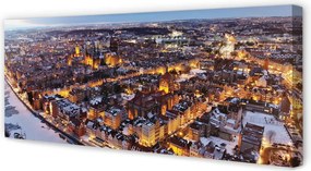 Obraz na płótnie Zimowy Gdańsk nad Motławą