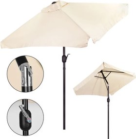 Parasol ogrodowy składany UM019 z regulacją kąta nachylenia, beżowy