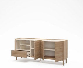 Komoda w dekorze dębu w naturalnym kolorze 180x75,5x44 cm Monza – Marckeric