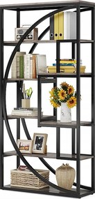 Regał przemysłowy 5-poziomowy, wysokość 180 cm, z 8 otwartymi półkami