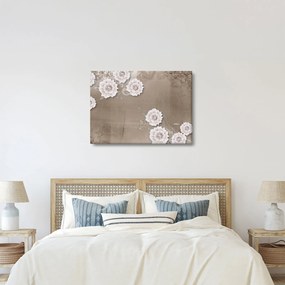 Obraz - Draperie z kwiatami (70x50 cm)