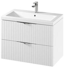 Cersanit S801-547 - Wisząca szafka łazienkowa z umywalką TIRSO 80x45 cm biała