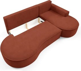 Narożnik MOLLY Prawostronny z funkcją spania, wolnostojący tkanina CURIO 55 Miedziany