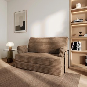 Masseno Sofa piankowa LADIA z funkcją spania - Beżowy - TILIA 17 / Ze stelażem