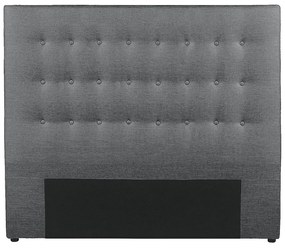 Zagłówek do łóżka pikowany 180 cm - Tkanina - Szary - FRANCESCO