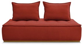 Ceglasta sofa z tkaniny szenilowej 175 cm Elisa – Bobochic Paris