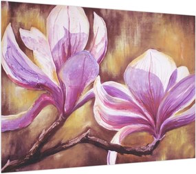 Obraz na szkle - Kwiaty magnolii (70x50 cm)