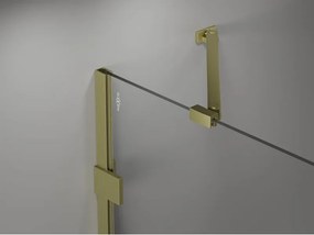 Mexen Lunar-B drzwi prysznicowe uchylne lewe 150 cm, transparent, złote szczotkowane - 832S-150-050-55-00-L