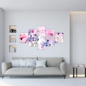 Obraz - Akwarelowa łąka (125x70 cm)