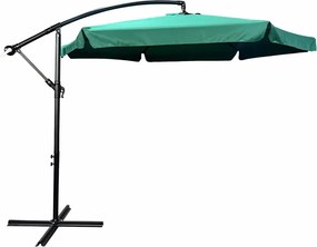 Ciemnozielony parasol do ogrodu z korbką C1-N81