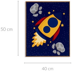 Plakat w ramce kosmos PLANET, 40 x 50 cm