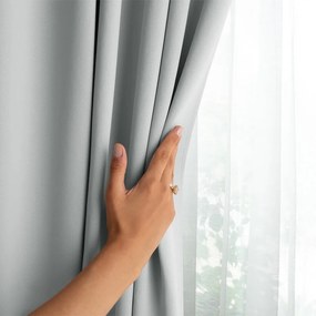 Jasnoszara zasłona zaciemniająca 140x270 cm Eyelets – Restilo