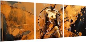 Obraz - Abstrakcja wróżki (z zegarem) (90x30 cm)