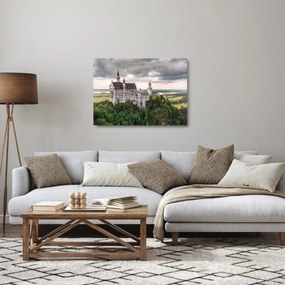 Obraz na szkle - Zamek na skałach (70x50 cm)