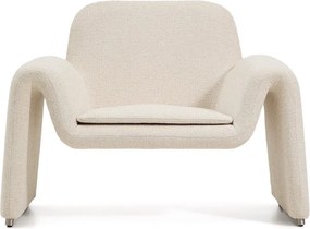 Beżowy fotel z tkaniny szenilowej Melvia – Kave Home