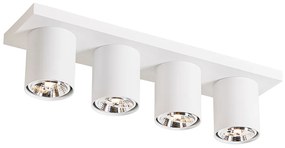 Nowoczesny plafon z reflektorami biały 4-światła - Tubo