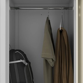 Szafa ubraniowa typu L szara / dąb sonoma: Eco Design JULIA, 800 x 1850 x 450 mm