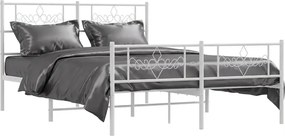 Białe metalowe łóżko loftowe 120x200 cm C1-D86