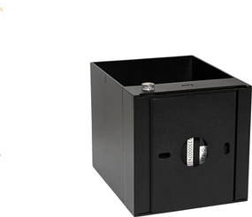 Lampa ścienna czarna z wbudowanym LED i dotykowym ściemniaczem, ładowana - Joris