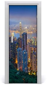 Fototapeta samoprzylepna na drzwi Hongkong nocą