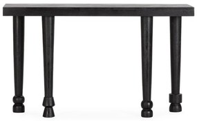 Czarna konsola z litego drewna mango 40x130 cm Inaya – MOME