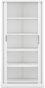 Szafa biurowa na akta z roletą Damian 90x45x185 cm biała