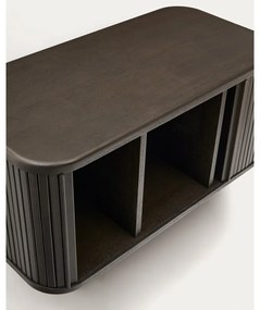 Ciemnobrązowa wisząca szafka pod umywalkę w dekorze jesionu 90x40 cm Mailen – Kave Home