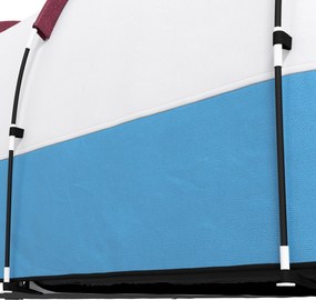 Outsunny Namiot dla 3 osób, z hakiem na latarnię, trzy wejścia, wodoodporny, Czerwony