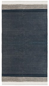 Ciemnoniebieski dwustronny zewnętrzny dywan z tworzywa z recyklingu Green Decore Civil, 80x180 cm