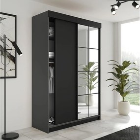 Szafa Przesuwna LAMARO 138 Grafiti/Czarny