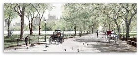 Obraz Styler Canvas Watercolor Central Park II, 60x150 cm