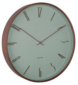 Karlsson 6014GR designerski zegar ścienny zielony,średnica  40 cm