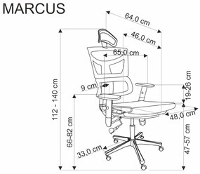 Fotel biurowy MARCUS czarny HALMAR