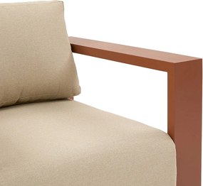 Narożny zestaw aluminiowy dla 5 osób MADRID NEW (terakotowy)