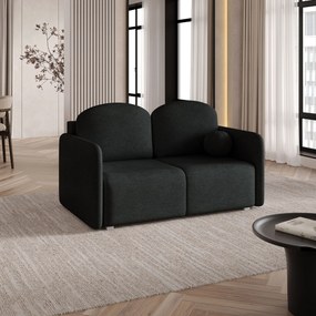 Masseno Sofa SUVI II z funkcją spania i pojemnikiem na pościel, Rozkładana sofa - Czarny, NEVE 100