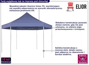 Granatowy sześciokątny namiot ogrodowy - Balika