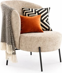 Nowoczesny beżowy fotel wypoczynkowy Z6-B12