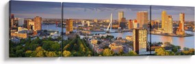 Obraz - Panorama Rotterdamu, Holandia (170x50 cm)