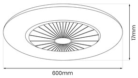 Lampowentylator ZEPHYR SILVER 48W LED+ PILOT