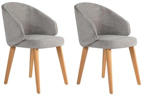 Zestaw krzeseł do jadalni Bentley Grey and Light Oak, 2 szt.