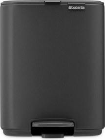 Ciemnoszary stalowy kosz na śmieci z pedałem 7 l Bo – Brabantia