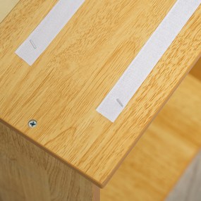 PawHut Drabina dla zwierząt, 4-stopniowa dla psów/kotów, Krótki plusz, do 30 kg, 40 x 59 x 54,2 cm, Naturalna