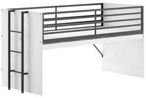 Białe podwyższone łóżko dziecięce ze stelażem 90x200 cm Sam – Vipack
